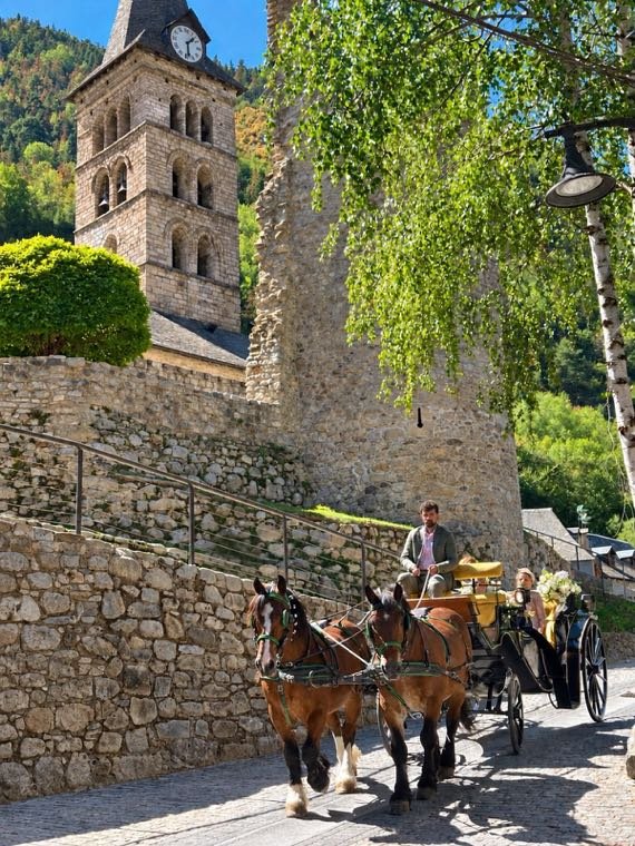 Bodas en calesa en el valle de Arán